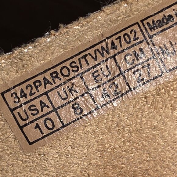 VIONIC 342PAROS Sz 10 Brown Tan Cork Look Pattern Boho Orthotic Travel Sandals - Picture 7 of 8